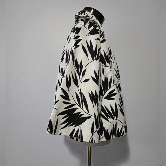 PINK TARTAN Black And White Tropical Cotton Blazer.size 8 - Picture 5 of 13